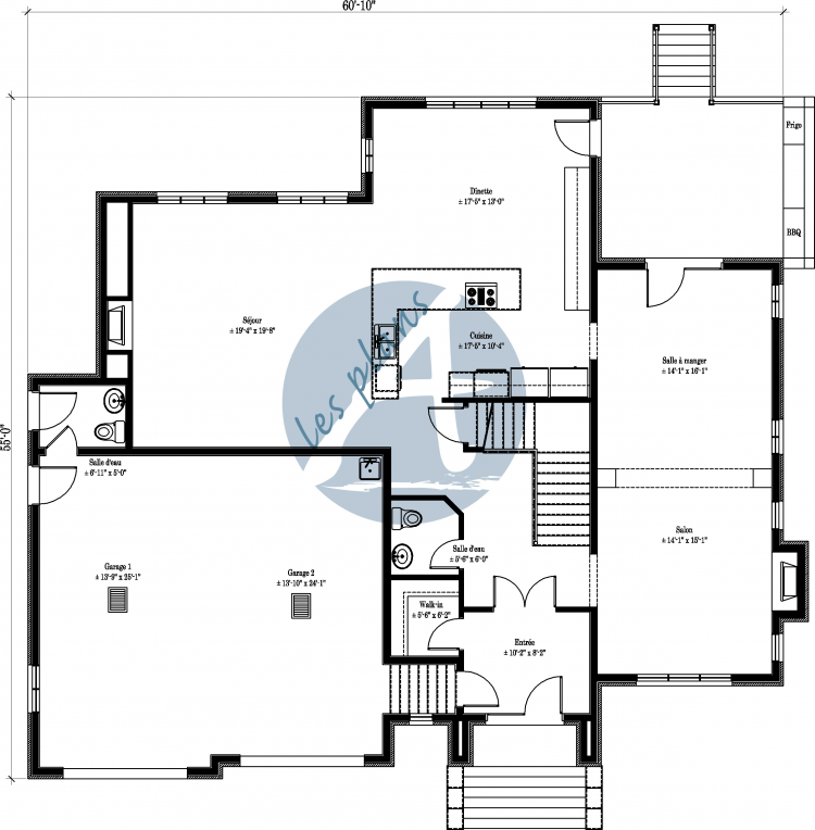 Plan du rez-de-chaussée - Cottage 10009A