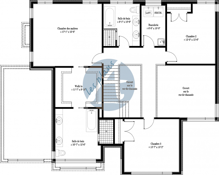 Plan de l'étage - Maison à 2 étages 11035