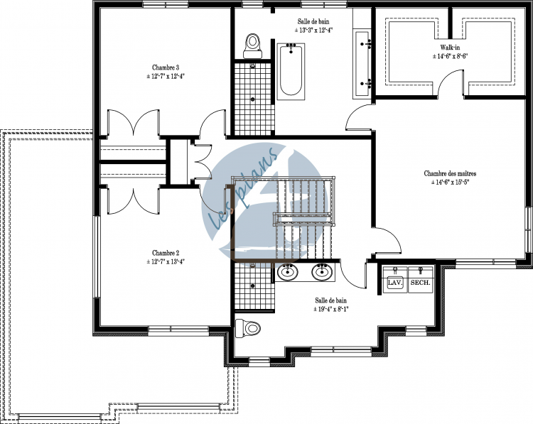 Plan de l'étage - Maison à 2 étages 13049