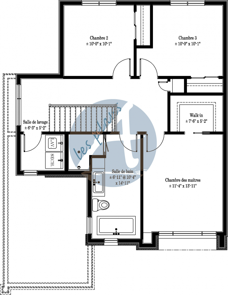 Plan de l'étage - Maison à 2 étages 18055