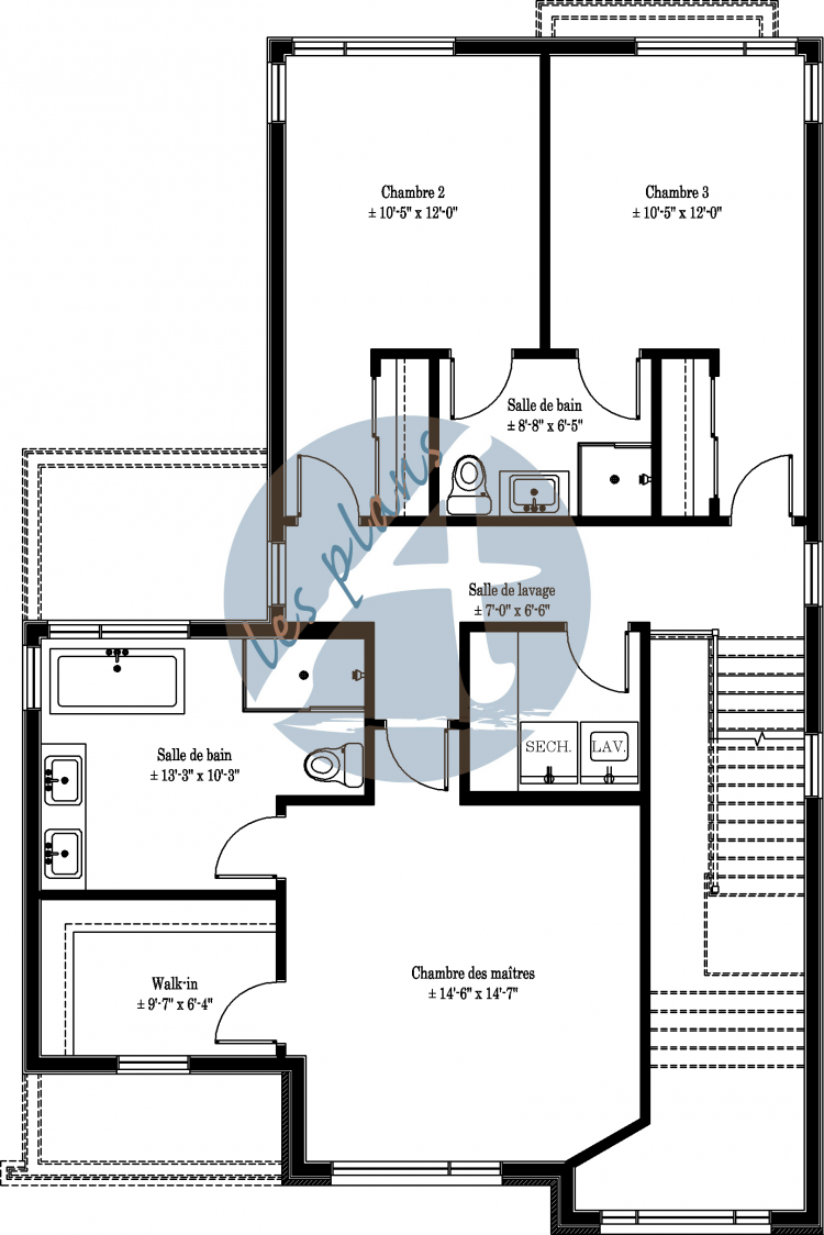 Plan de l'étage - Maison à 2 étages 18081