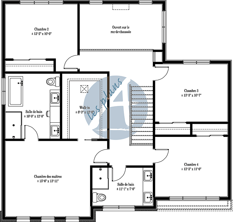Plan de l'étage - Maison à 2 étages 22066