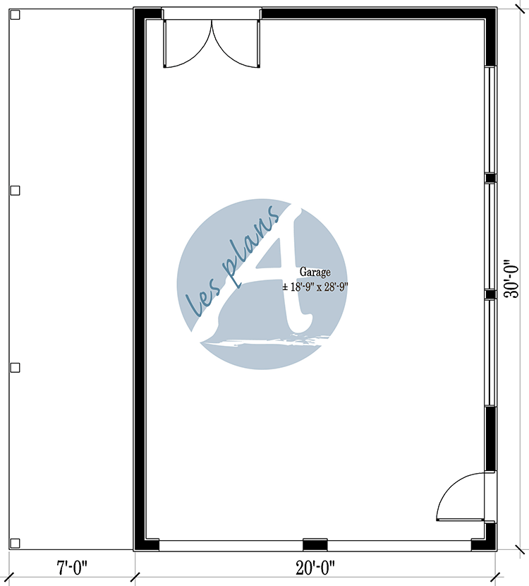 Plan du rez-de-chaussée - Garage 18054