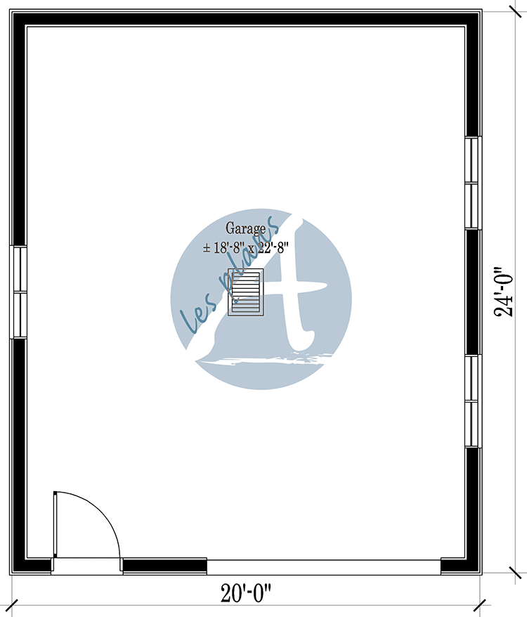 Plan du rez-de-chaussée - Garage 22029