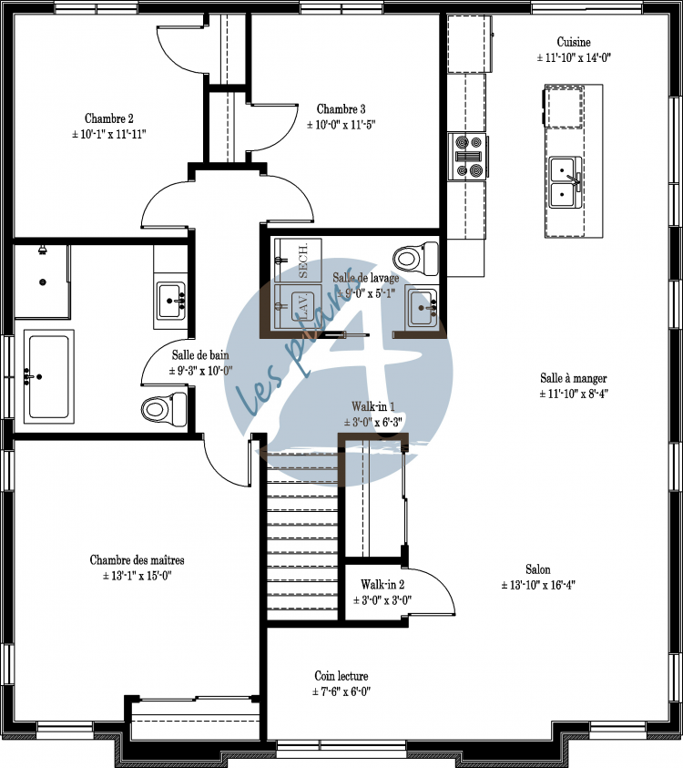 Plan de l'étage - Quadruplex 18073