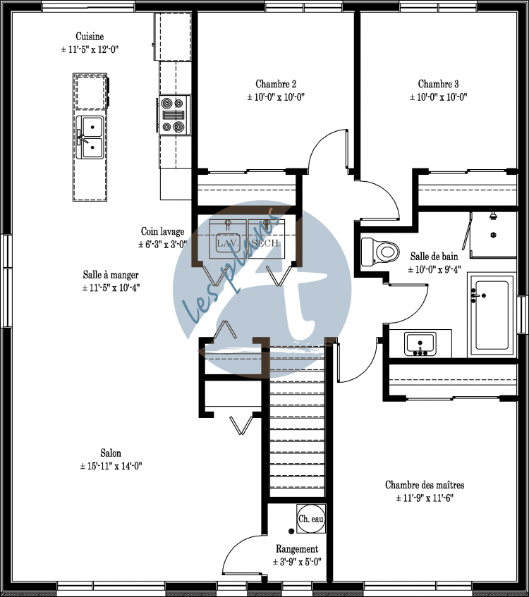 Plan de l'étage - Triplex 19033