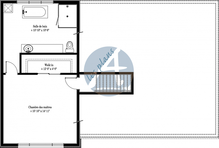 Plan de l'étage - Maison split-level 13024