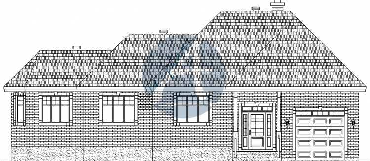 Façade - Maison plain-pied 08017A