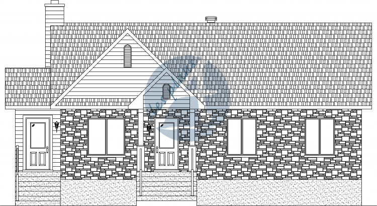 Façade - Maison plain-pied 10037