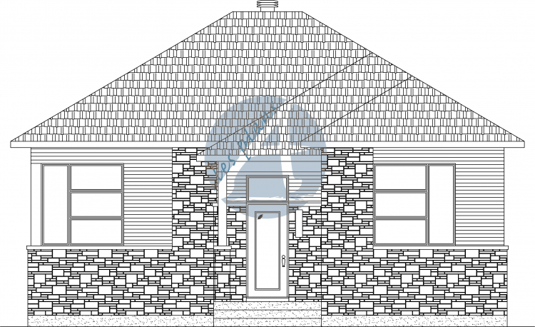 Façade - Maison plain-pied 14006