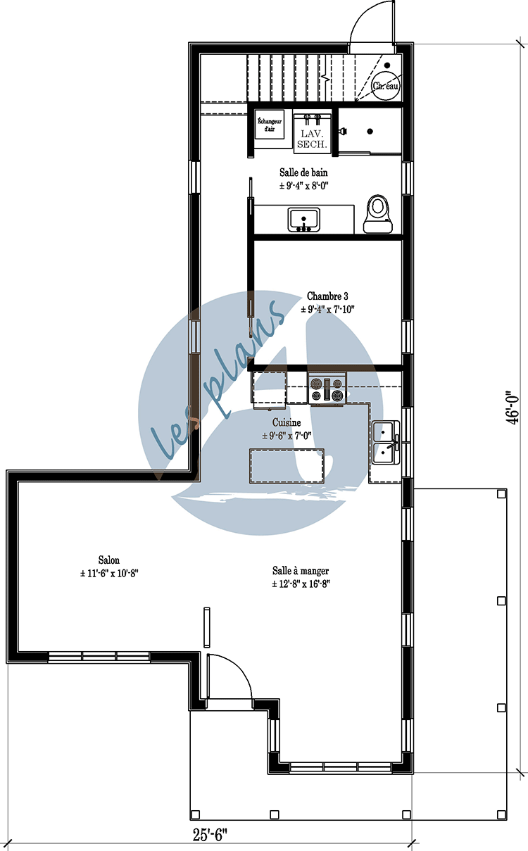 Plan du rez-de-chaussée - Chalet 22020