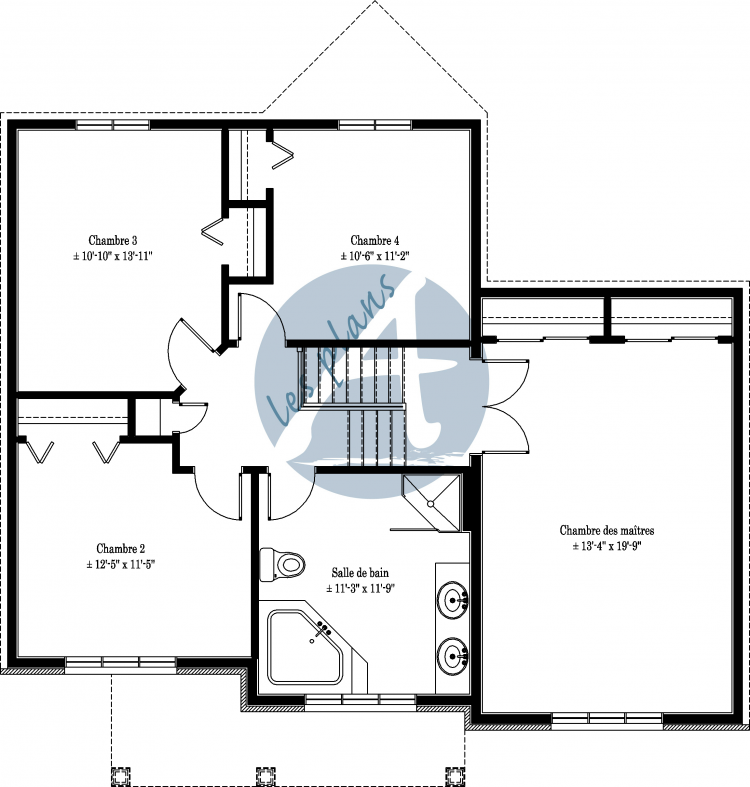 Plan de l'étage - Maison à 2 étages 08006
