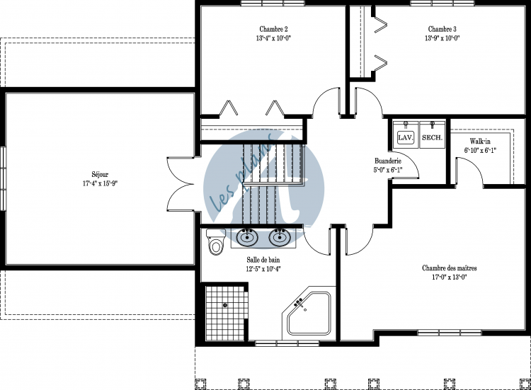 Plan de l'étage - Maison à 2 étages 08011A