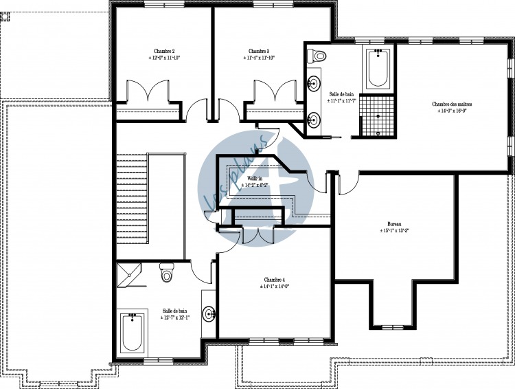 Plan de l'étage - Cottage 09001B