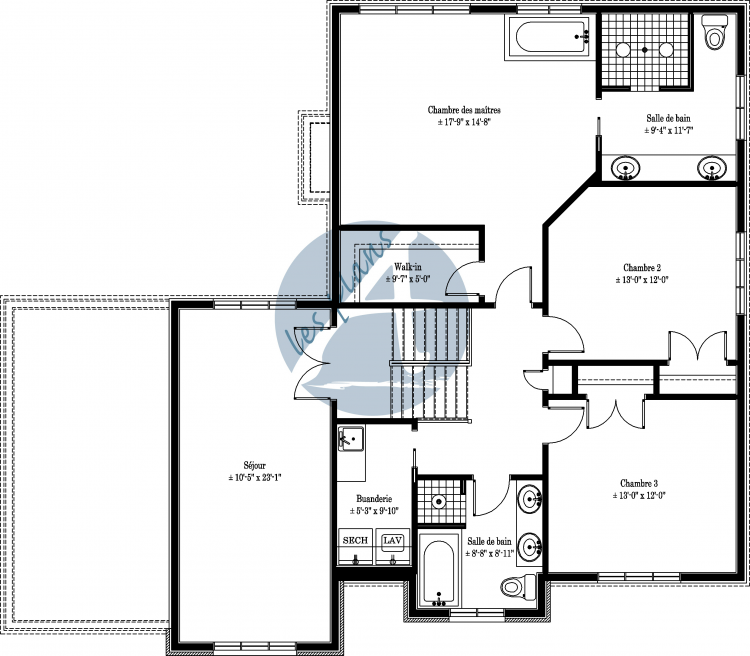 Plan de l'étage - Maison à 2 étages 09026