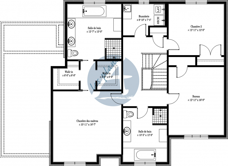Plan de l'étage - Maison à 2 étages 10008A
