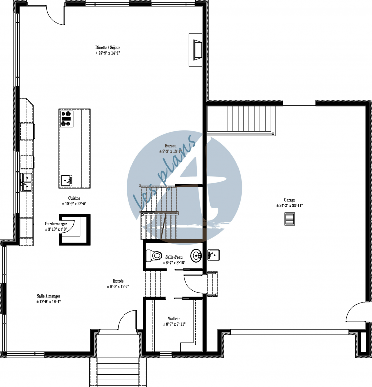 Plan du rez-de-chaussée - Cottage 10034B