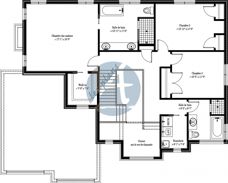 Plan de l'étage - Maison à 2 étages 11011