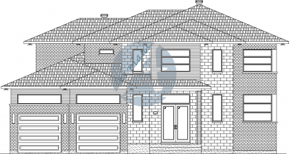 Plan de maison à 2 étages 11011