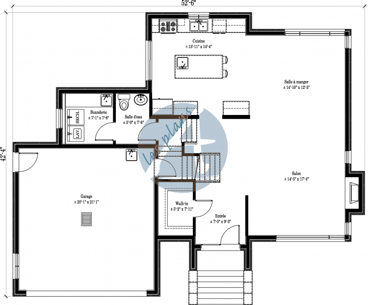 Plan du rez-de-chaussée - Cottage 11034A