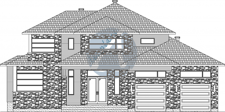 Façade - Maison à 2 étages 12065