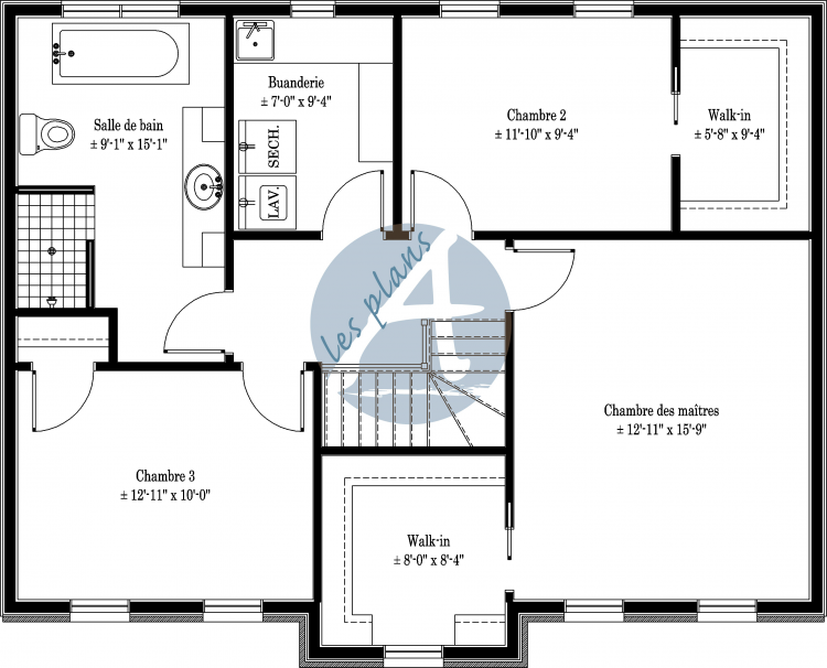 Plan de l'étage - Maison à 2 étages 13003
