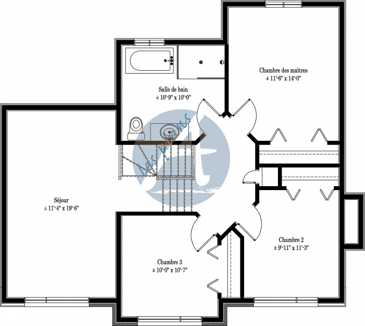 Plan de l'étage - Maison à 2 étages 13013