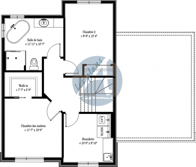 Plan de l'étage - Maison à 2 étages 13038