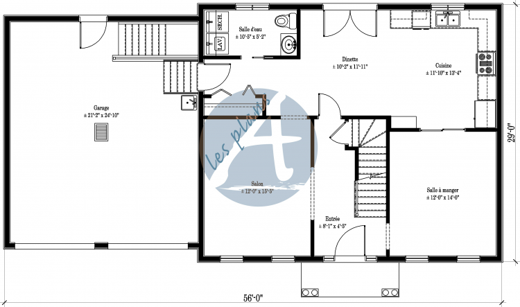 Plan du rez-de-chaussée - Cottage 13039
