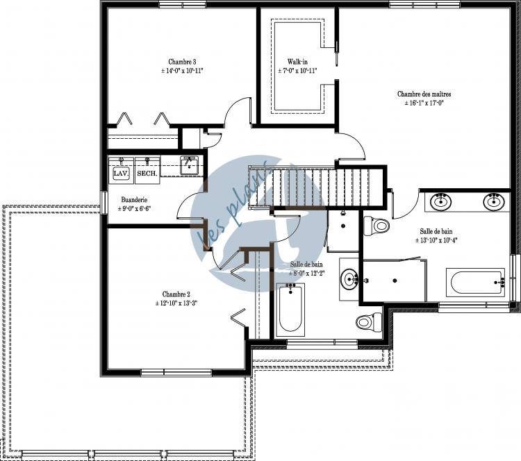 Plan de l'étage - Cottage 14008
