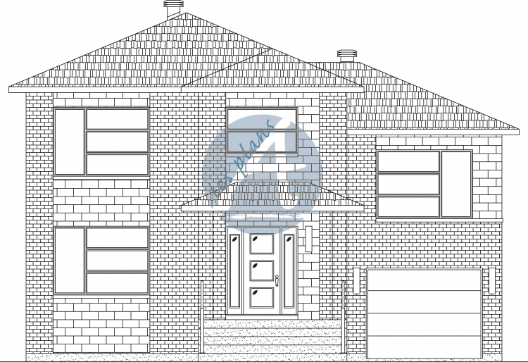 Façade - Maison à 2 étages 14027