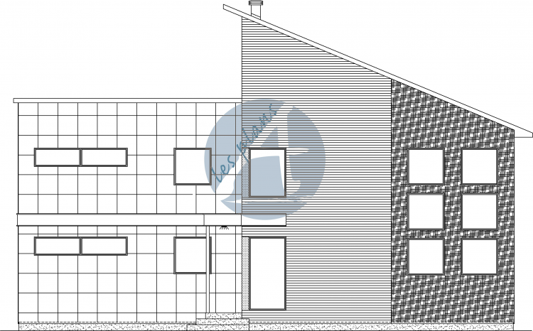Façade - Maison à 2 étages 14034