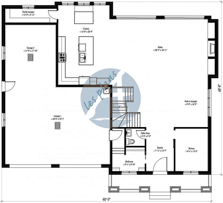 Plan du rez-de-chaussée - Cottage 15058A