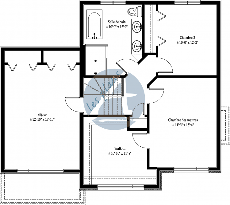 Plan de l'étage - Maison à 2 étages 16005