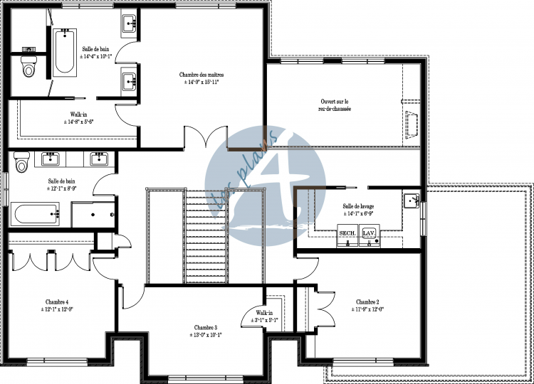 Plan de l'étage - Maison à 2 étages 16017