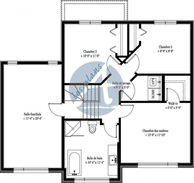 Plan de l'étage - Maison à 2 étages 16021