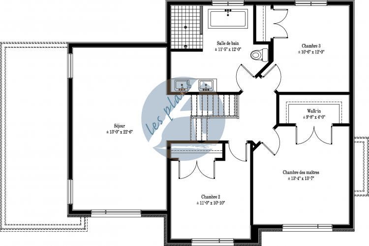 Plan de l'étage - Maison à 2 étages 16060
