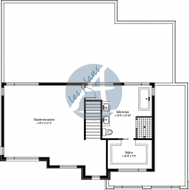 Plan de l'étage - Maison à 2 étages 17008