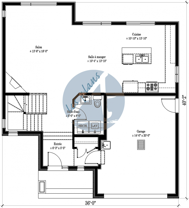 Plan du rez-de-chaussée - Cottage 17017
