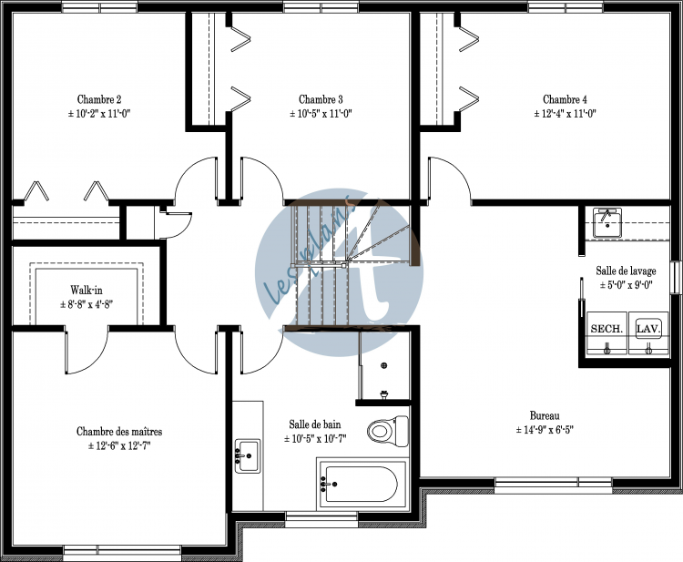 Plan de l'étage - Maison à 2 étages 17037