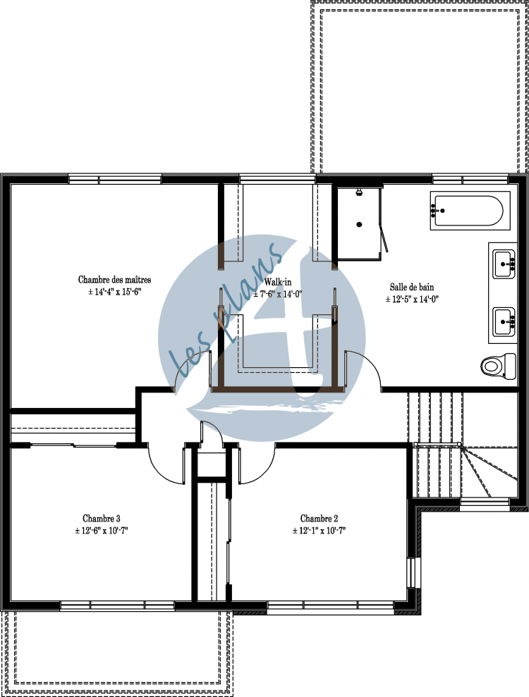 Plan de l'étage - Maison à 2 étages 17083