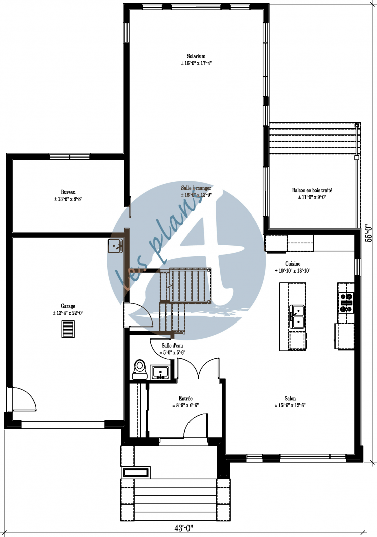 Plan du rez-de-chaussée - Cottage 17092A