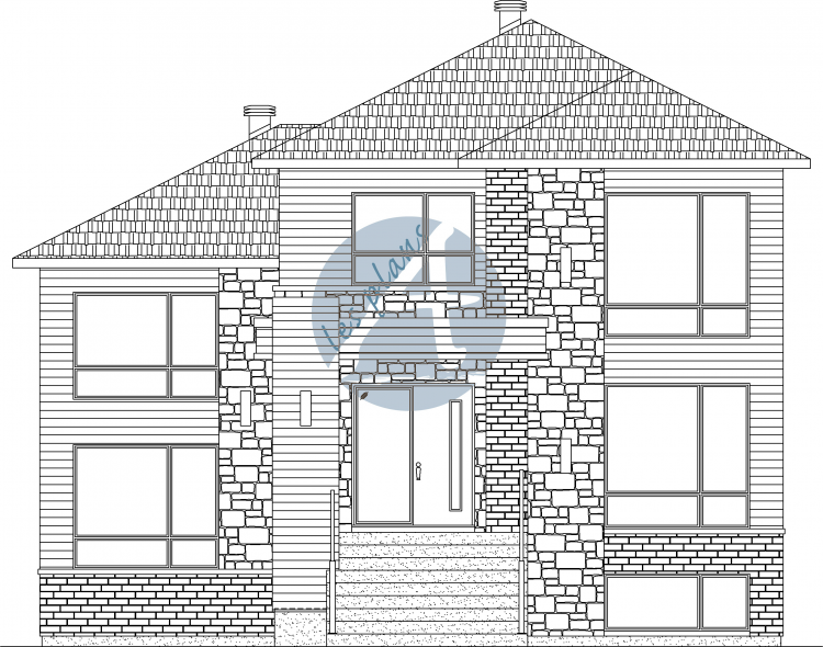 Façade - Maison à 2 étages 18021A