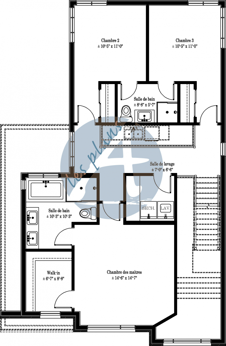 Plan de l'étage - Maison à 2 étages 18024