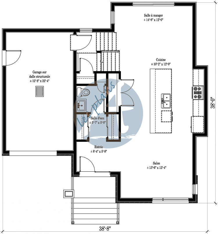 Plan du rez-de-chaussée - Cottage 18025