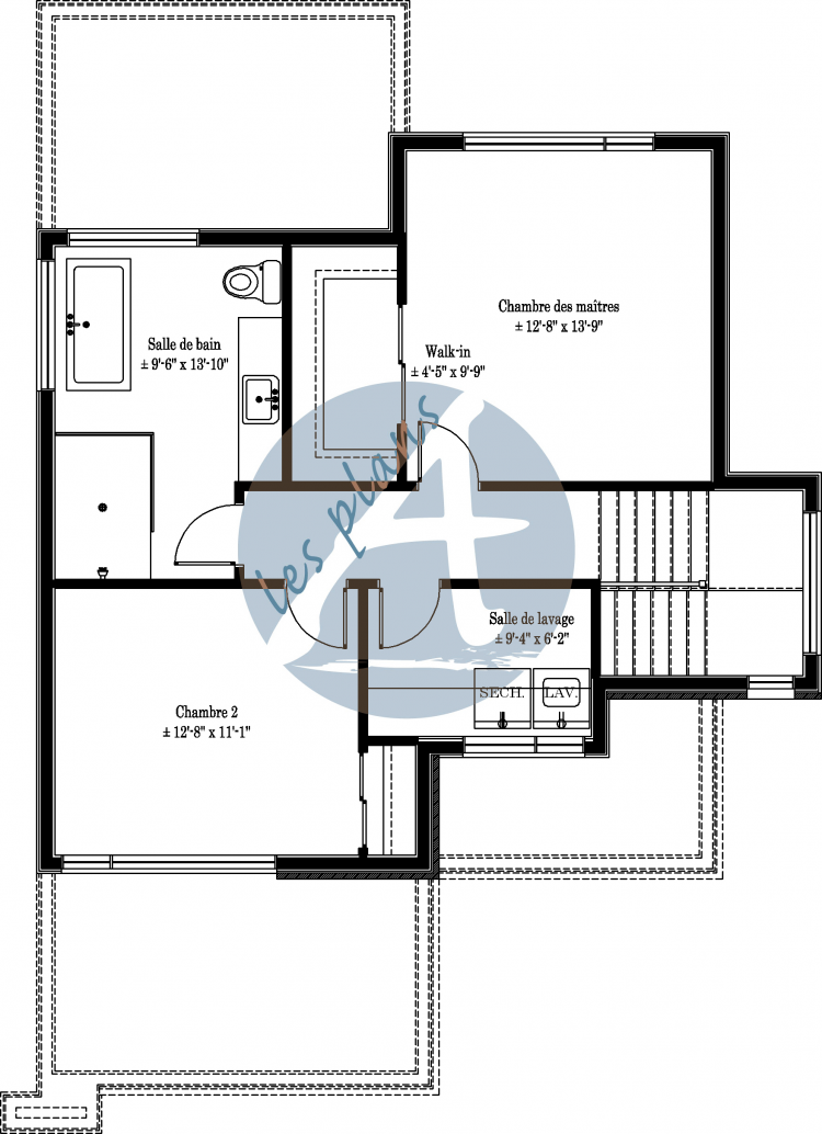 Plan de l'étage - Maison à 2 étages 18061A