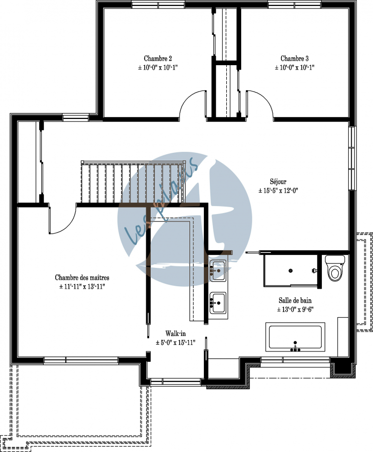 Plan de l'étage - Maison à 2 étages 18071