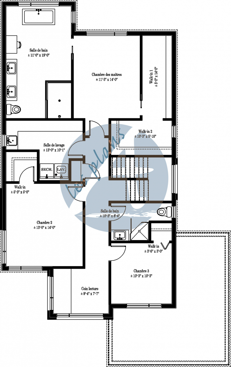 Plan de l'étage - Maison à 2 étages 18098
