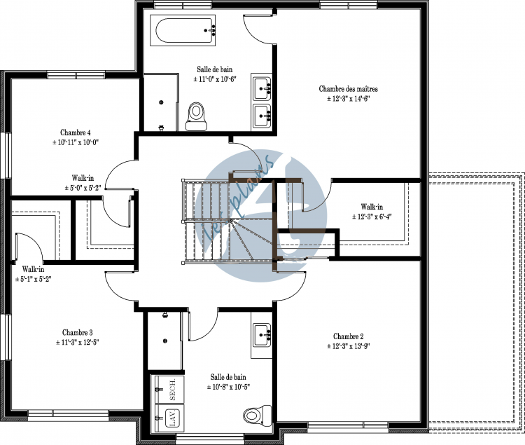 Plan de l'étage - Cottage 19028C