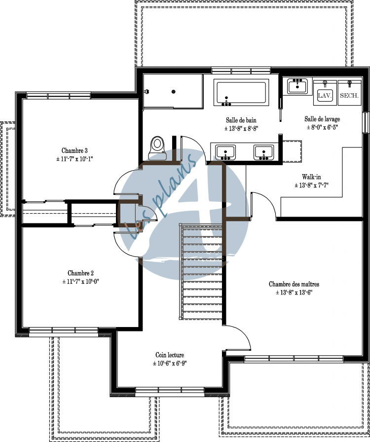 Plan de l'étage - Maison à 2 étages 19030